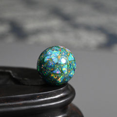 Single Bead | 15mm (0.59inch) Lacquer bead with opal inside