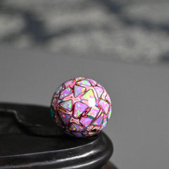 Single Bead | 15mm (0.59inch) Lacquer bead with opal inside