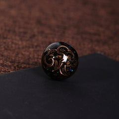 Single bead | 50 layers | Silver & Copper Inlay | 20mm 0.79inch