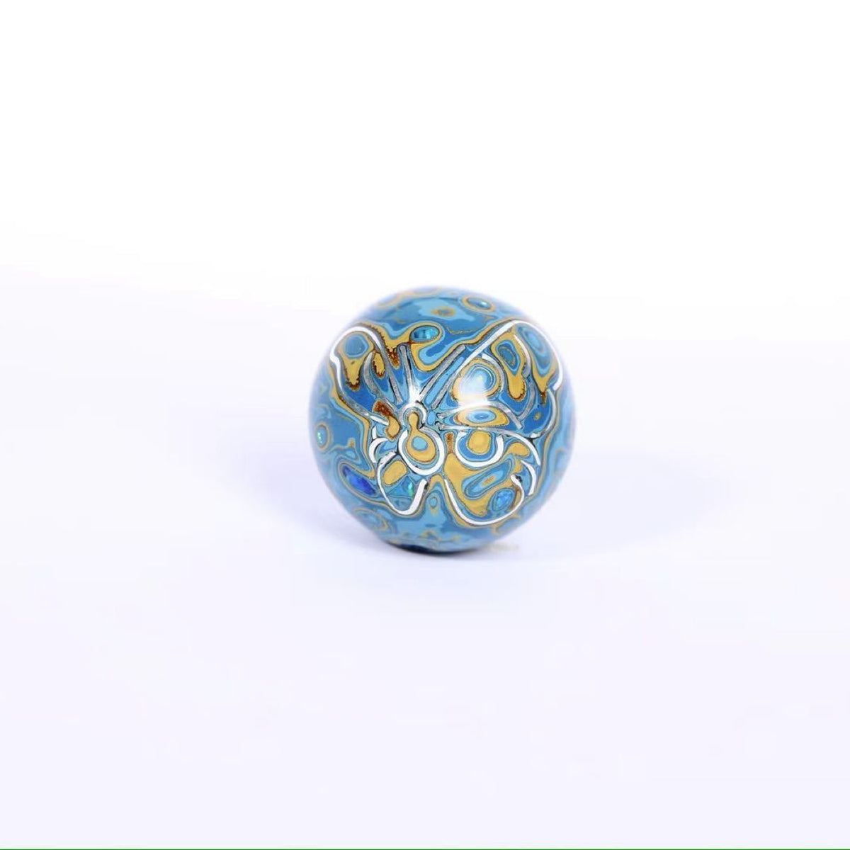 Single bead | 60 layers | Silver inlay | 20mm 0.78inch