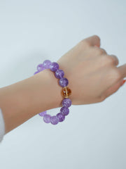 Original Handcrafted Amethyst Bracelet for Good Fortune and Positive Energy