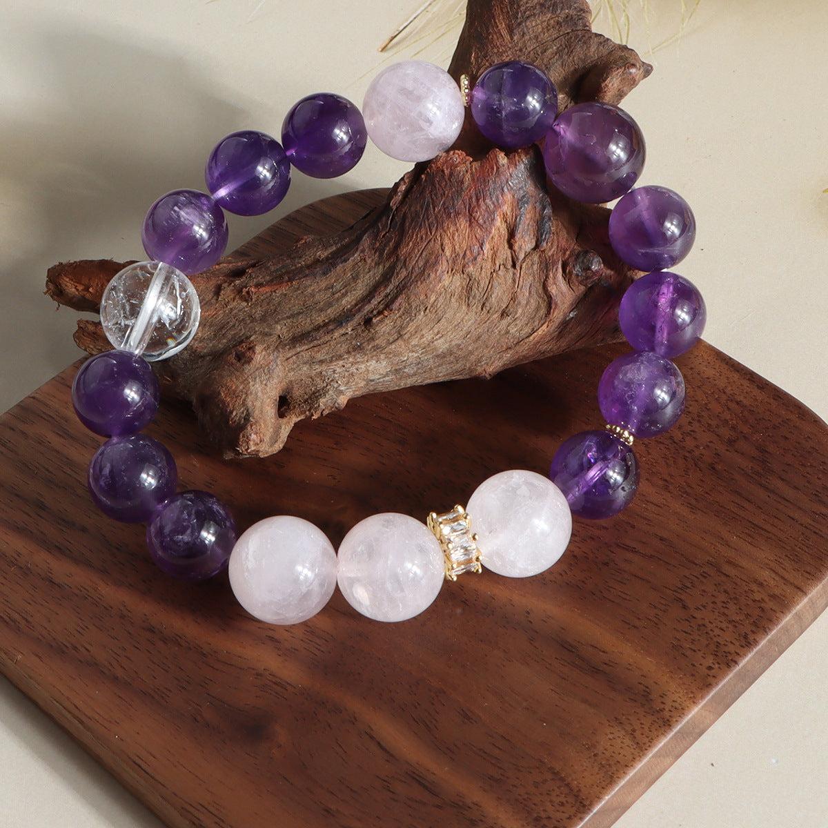 Original Minimalist Natural Purple Asai Crystal Bracelet – Amethyst Bracelet