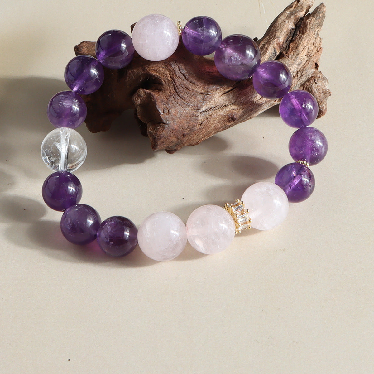 Original Minimalist Natural Purple Asai Crystal Bracelet – Amethyst Bracelet