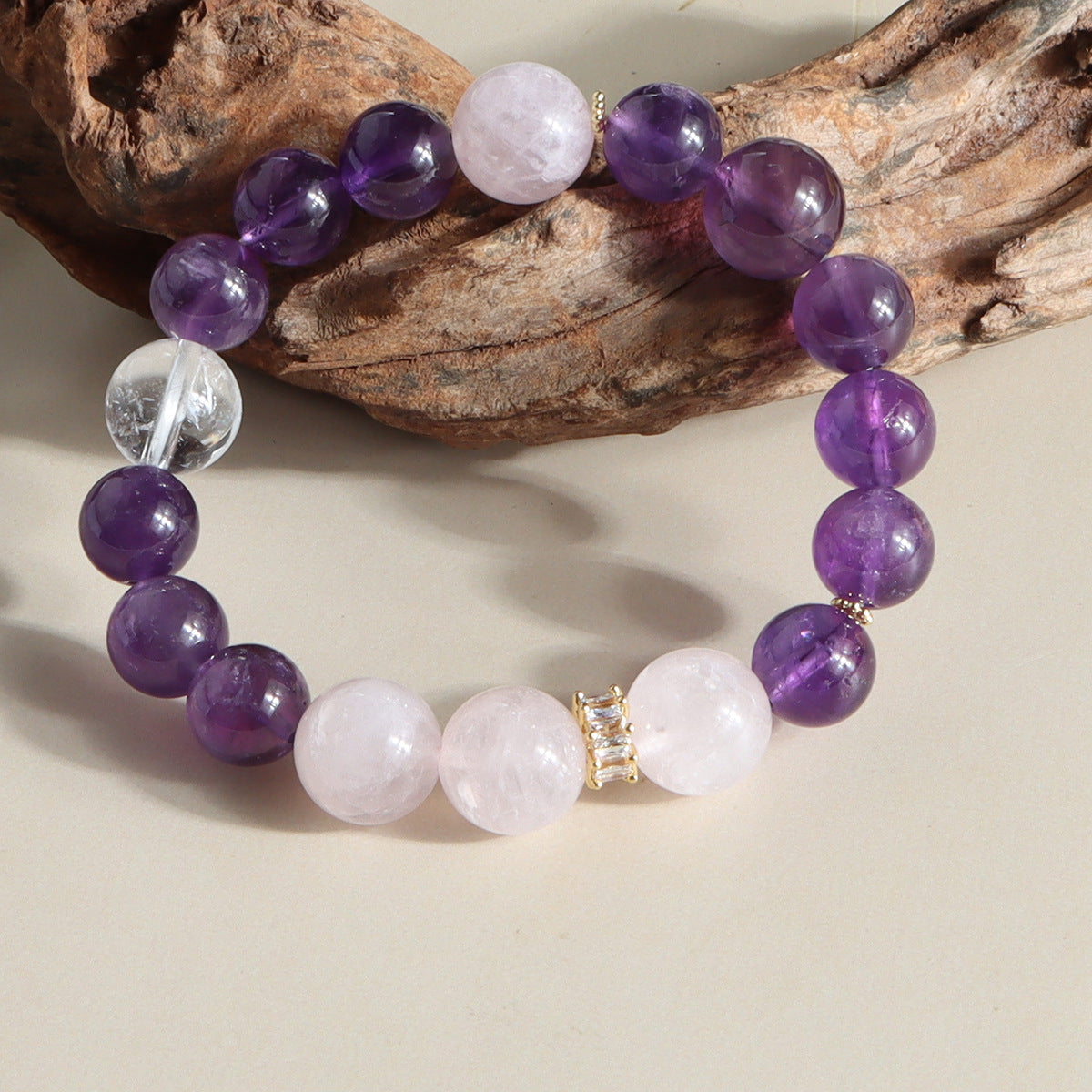 Original Minimalist Natural Purple Asai Crystal Bracelet – Amethyst Bracelet